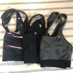 Champion Sports bras (ALL 3)